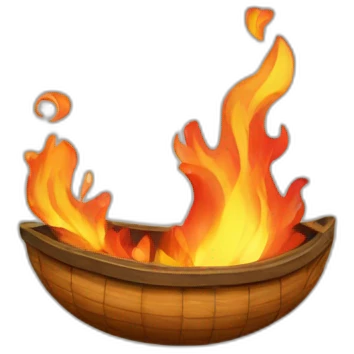 Floating fire emoji