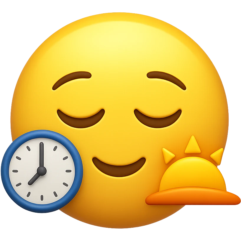 emoji stile iphone 3d che rappresenta la mattina presto come orario emoji