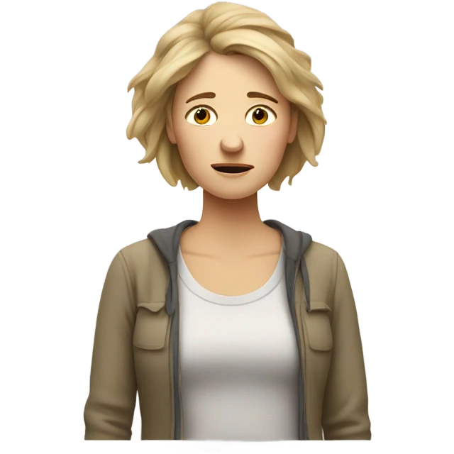 exhausted white mom emoji