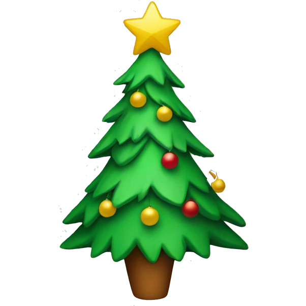 Christmas tree wearing a Christmas hat  emoji