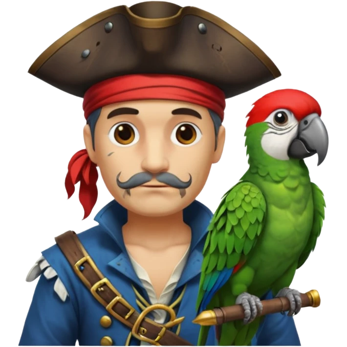 pirate and parrot emoji