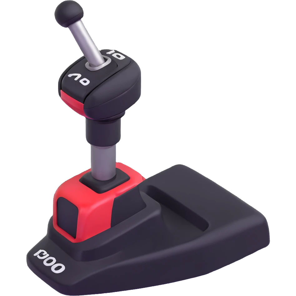 manual transmission gear shifter with reverse position highlighted emoji