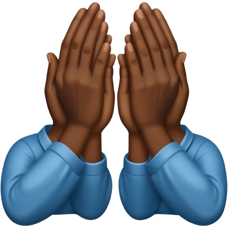 Black praying hands emoji