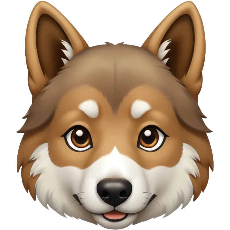 A German shepherd/husky mix with a horse body, horse hair emoji