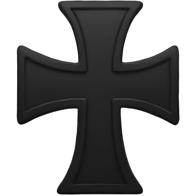 black cross emoji