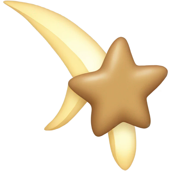 Beige shooting star emoji
