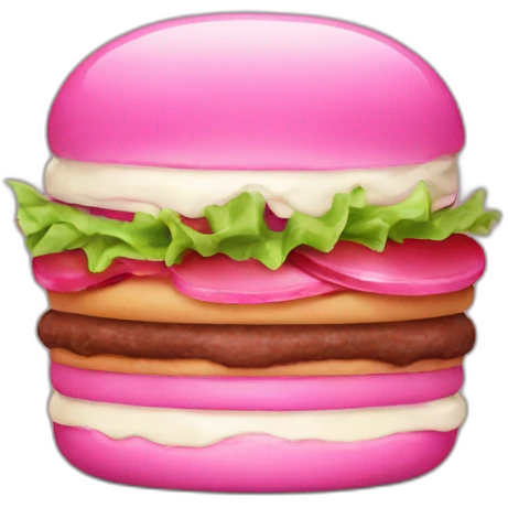 vertical pink hamburger with cream emoji