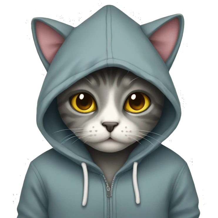 cat in a hoodie emoji