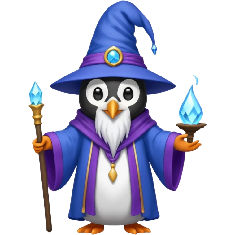 Penguin Wizard emoji