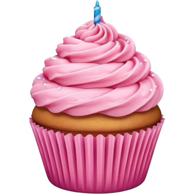 Cupcake with pink icing emoji