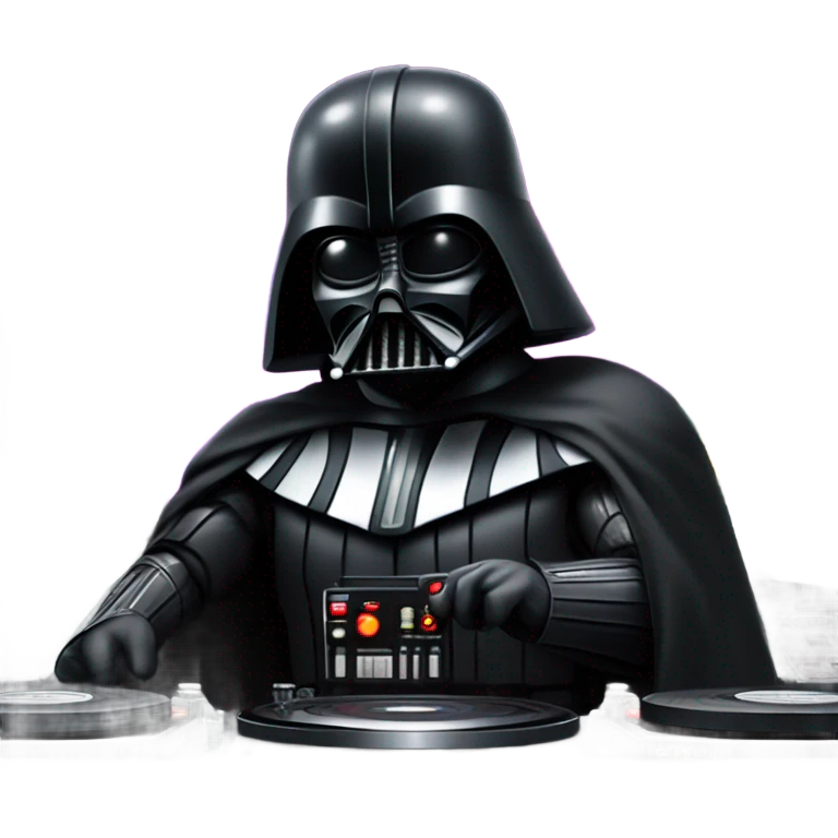 Darth Vader as a DJ emoji