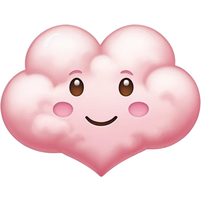 pink heart + cloud emoji