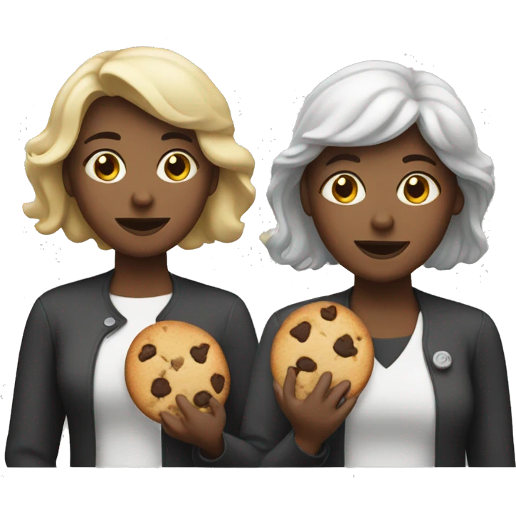 Three White Woman with Cookies emoji