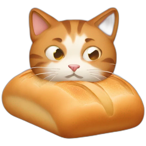 Cat in the shape of bread  emoji