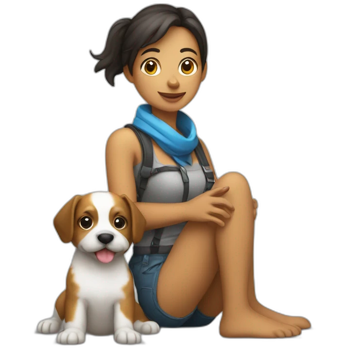 php women developer from france and love dog emoji
