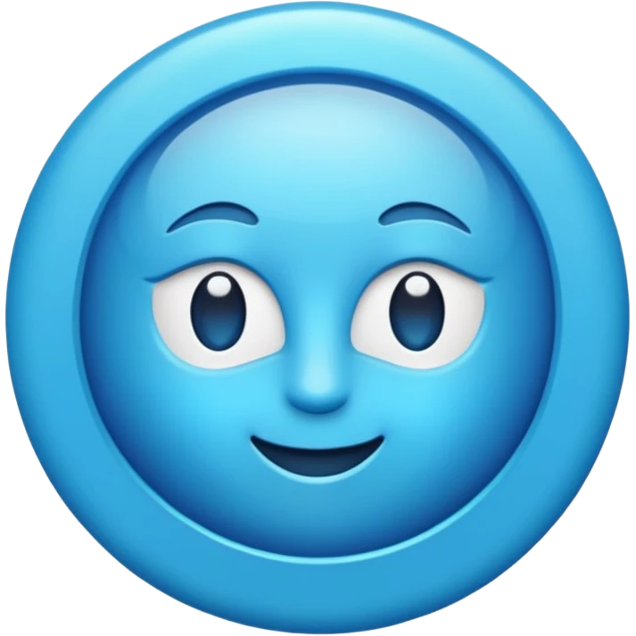 Certified blue color emoji