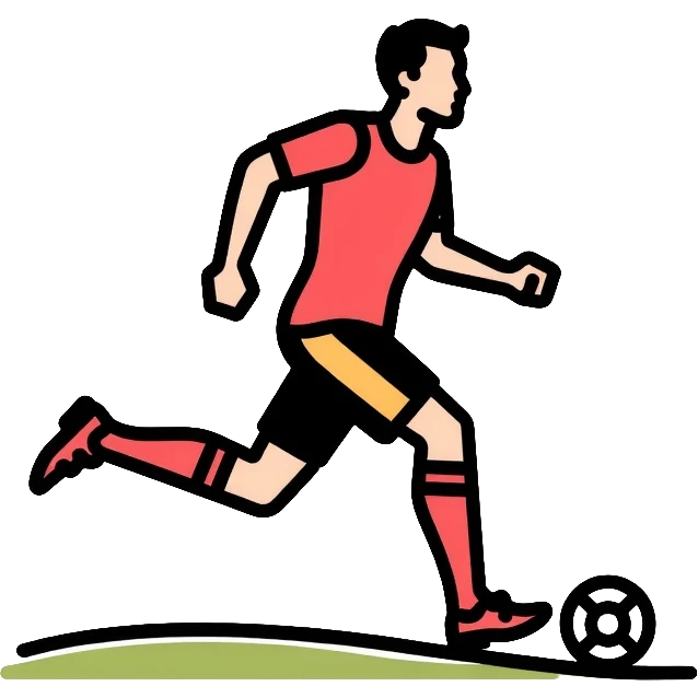 football player running with ball, soccer athlete emoji