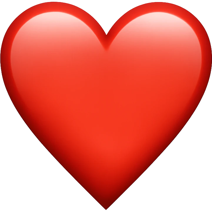 Create a single red heart emoji that is pulsating, in the style of classic apple emojis, with a transparent background. Focus on a smooth, subtle pulsating animation effect on the red heart shape. emoji