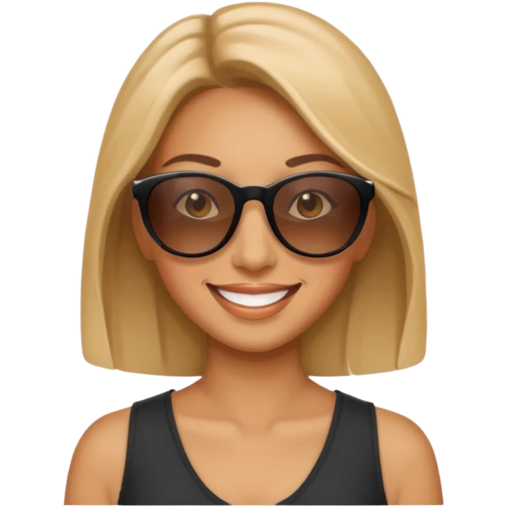 smiling woman with sunglasses emoji