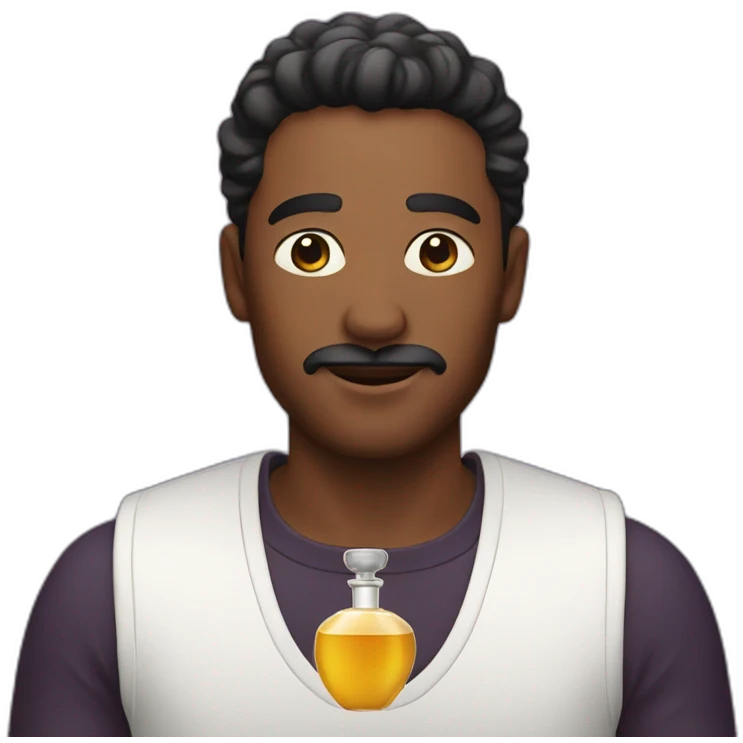 Man with perfume in his hands emoji