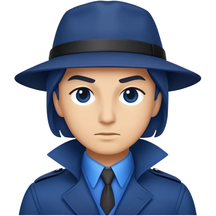 spy in a blue emoji