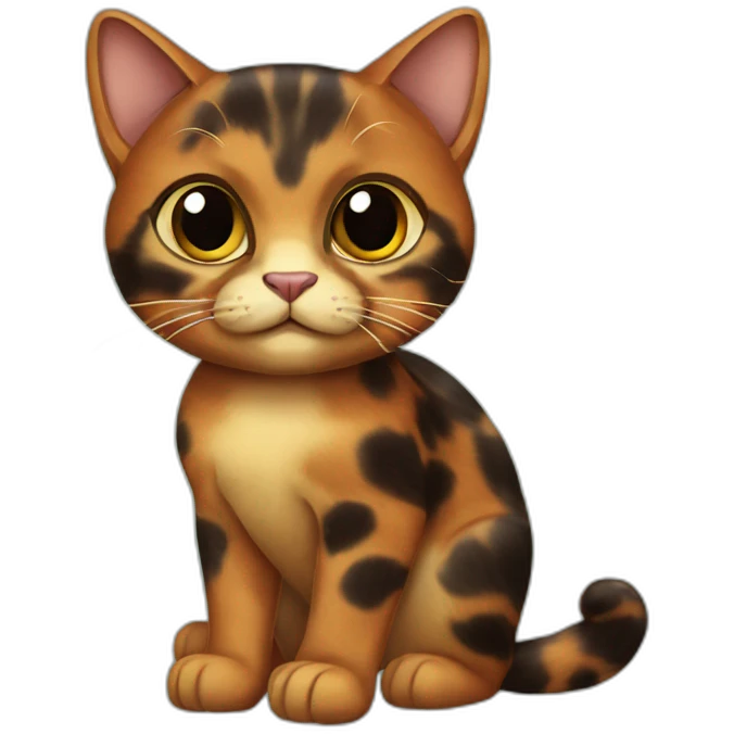 Tortoiseshell Cat Full Body emoji
