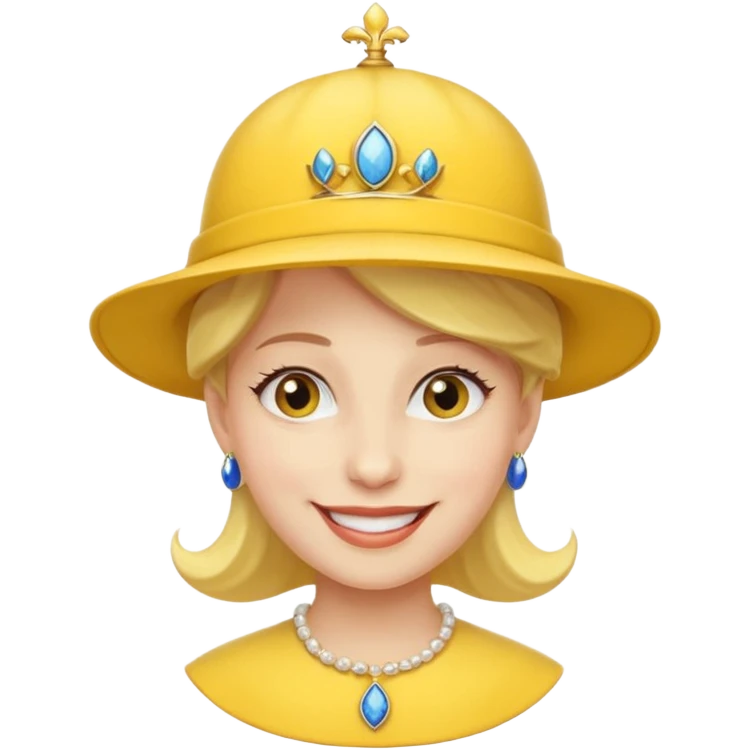 royal with yellow hat emoji