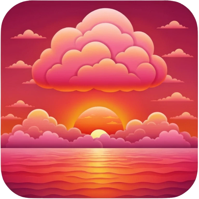 red cloudy sunset emoji
