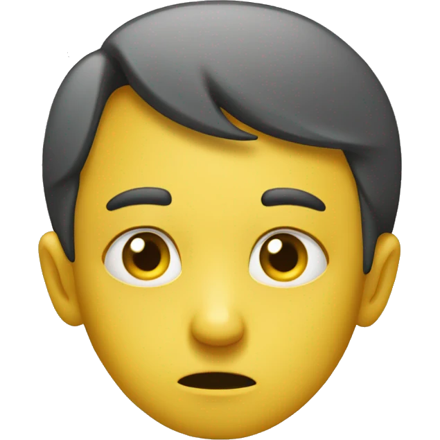 Concerned emoji yellow pensive emoji
