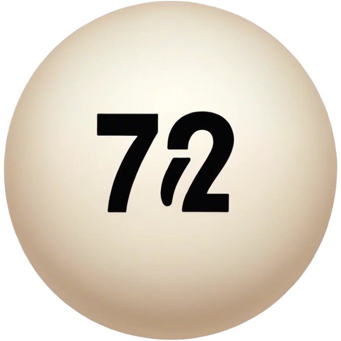 lottery ball with number 7 on it. emoji