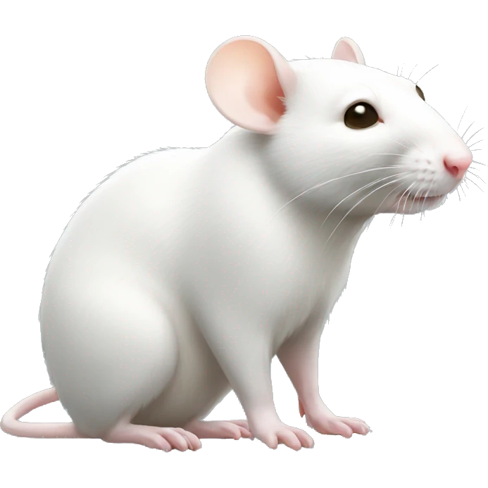 White rat side view emoji
