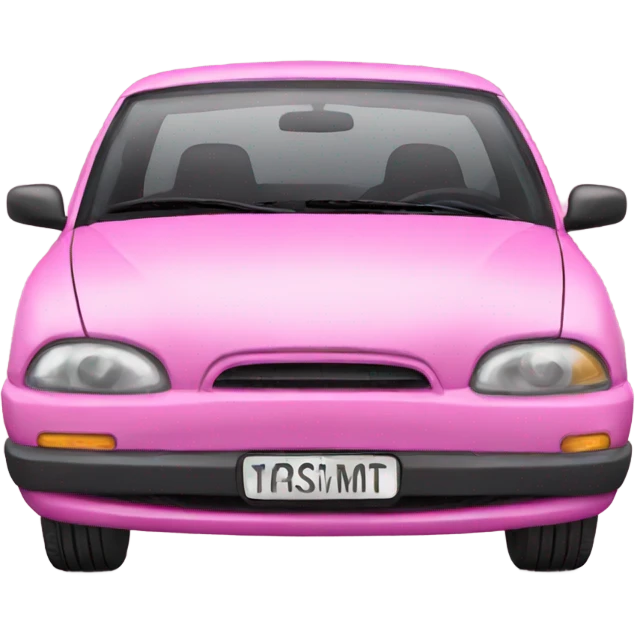 pink car emoji
