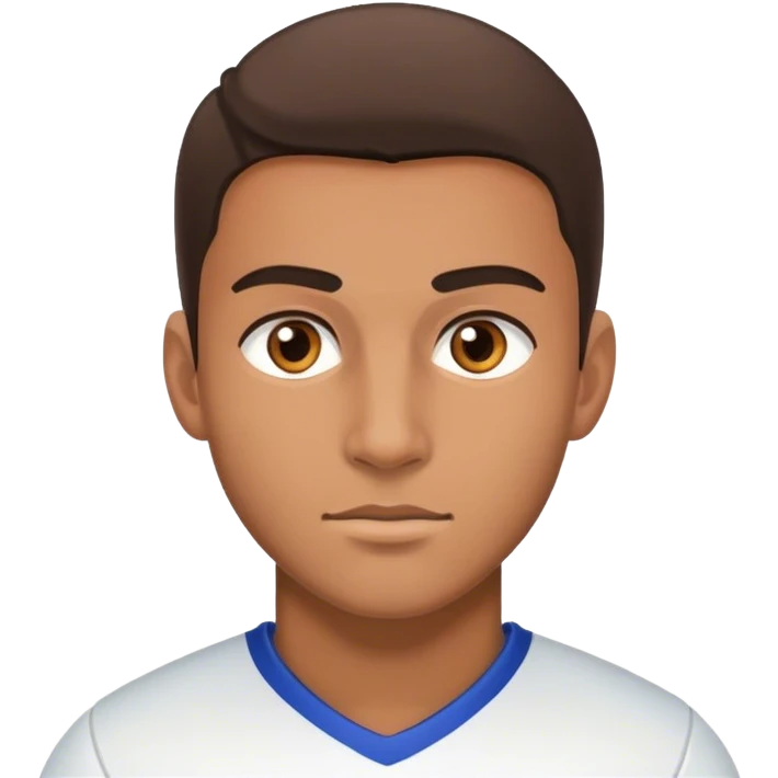 Football player with brown eyes emoji