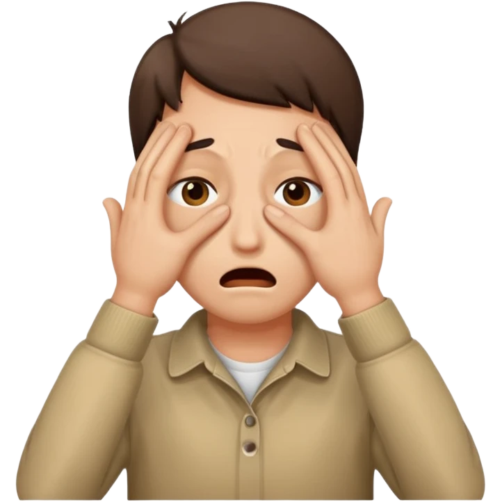 covering eyes with hands scared  emoji