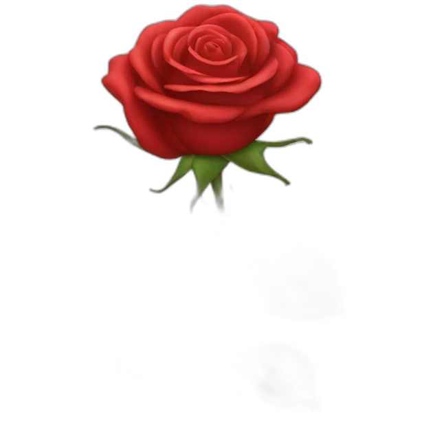 red rose losing petals emoji