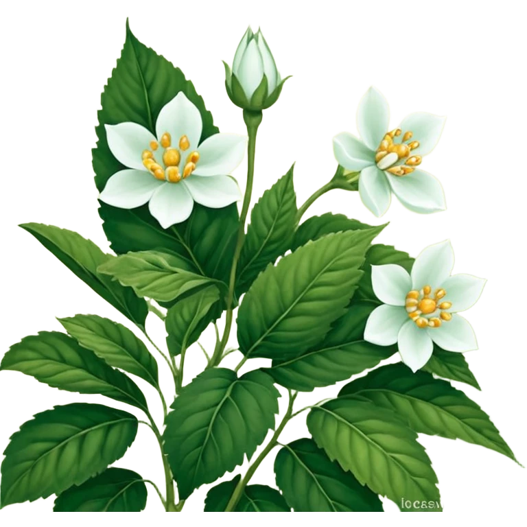 орехи и листья салата рядом emoji