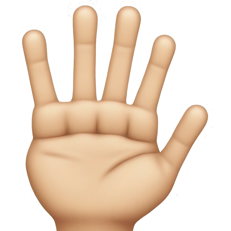 a hand with the 3rd and 4th fingers crosseing over each other emoji