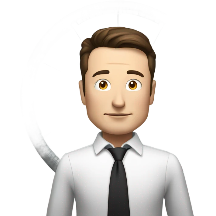 Elon musk holding a clock emoji