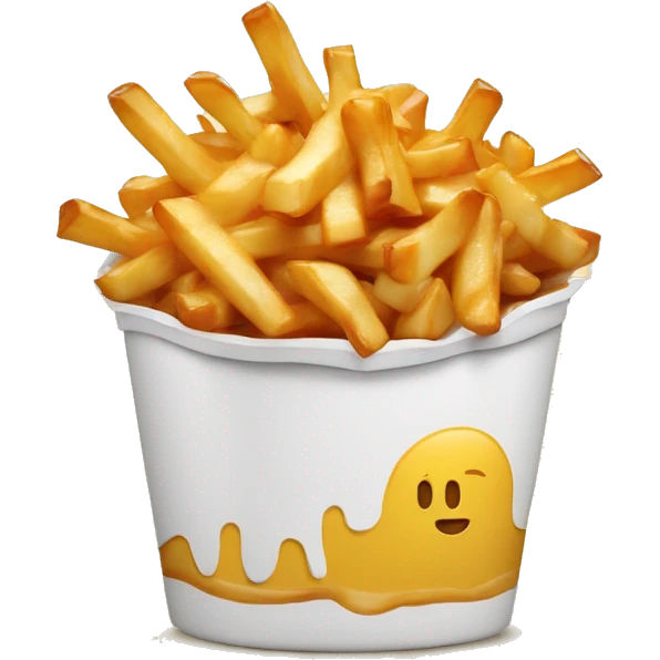 Poutine qui mange une poutine emoji