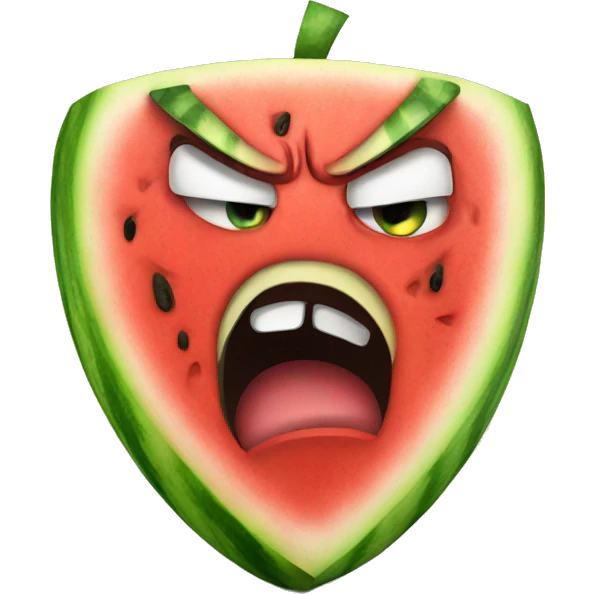 Angry watermelon  emoji