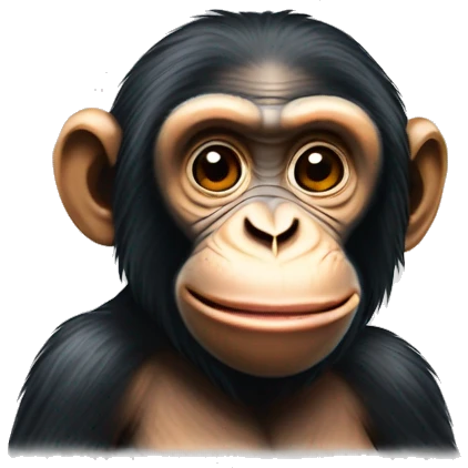 Chimpanse with malé gorila emoji