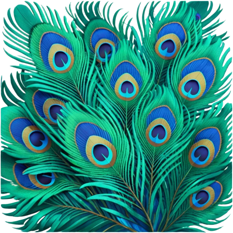Peacock feathers single  emoji