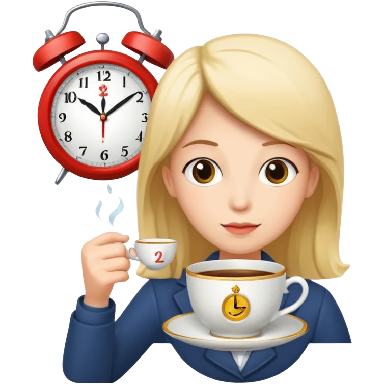 Clock that tea emoji