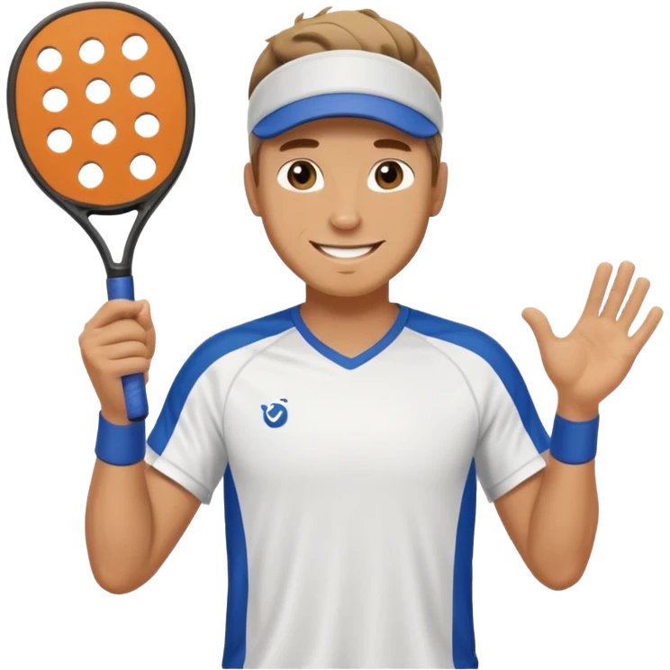 Male pickleball player emoji
