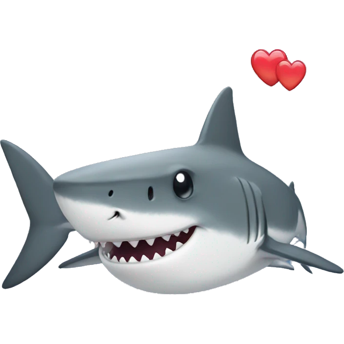 Shark with heart eyes emoji