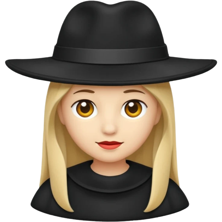 black hat no human emoji
