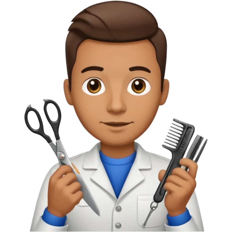 BARBER WITH CLIPPER AND SHEARS emoji