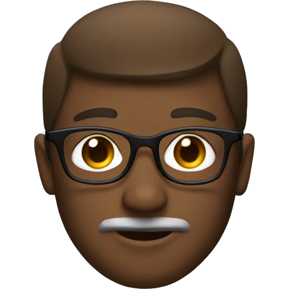 Glasses, brown ayes emoji