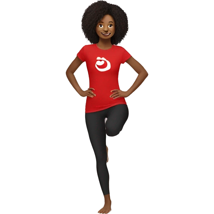 yoga tshirt red emoji