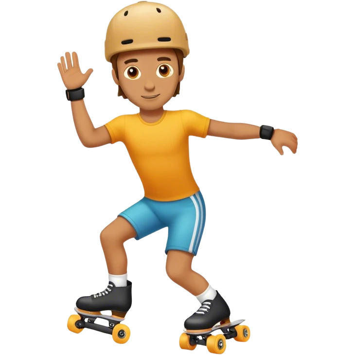 A man rollerskating emoji